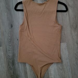 Tan Sleeveless Bodysuit